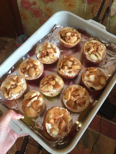 Яблоки с творогом - Шаг 2