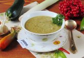 Суп-пюре из баклажана и цуккини