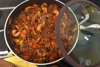 Фунчоза с креветками