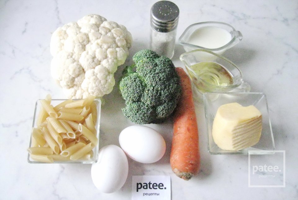 Запеканка с макаронами, сыром и капустой - Шаг 1