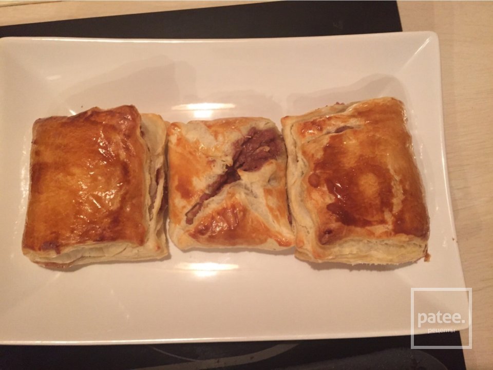 Слойки с шоколадно-лимонно-творожной начинкой - Шаг 4