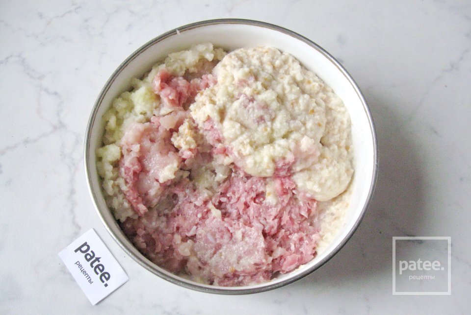 Котлеты из индейки с сыром и грибами - Шаг 3