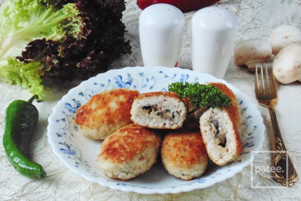 Котлеты из индейки с сыром и грибами - Шаг 17