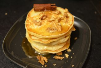 Оладьи с овсяными хлопьями и лимонной цедрой