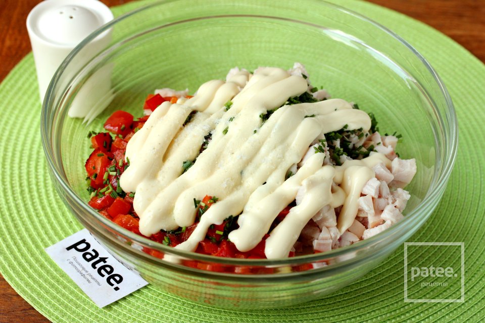 Салат с копчёной куриной грудкой - Шаг 8