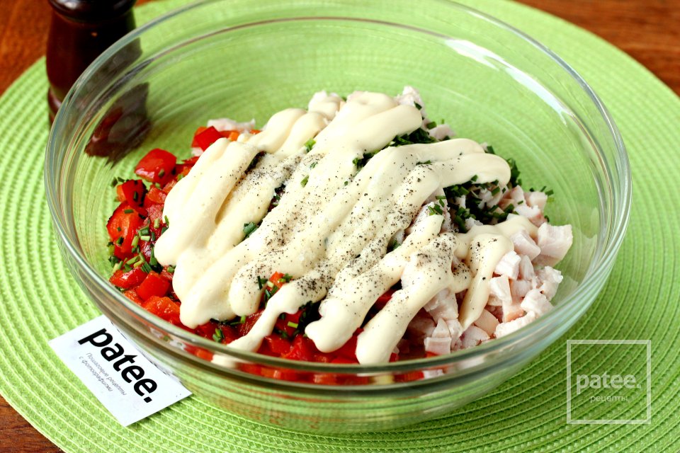 Салат с копчёной куриной грудкой - Шаг 9