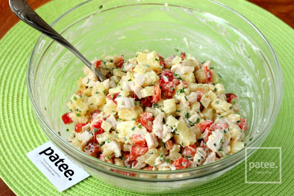 Салат с копчёной куриной грудкой - Шаг 10