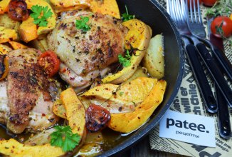 Курица по-крестьянски с тыквой