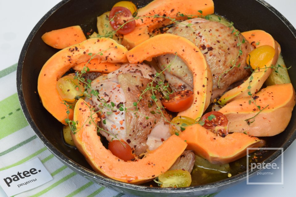 Курица по-крестьянски с тыквой - Шаг 12