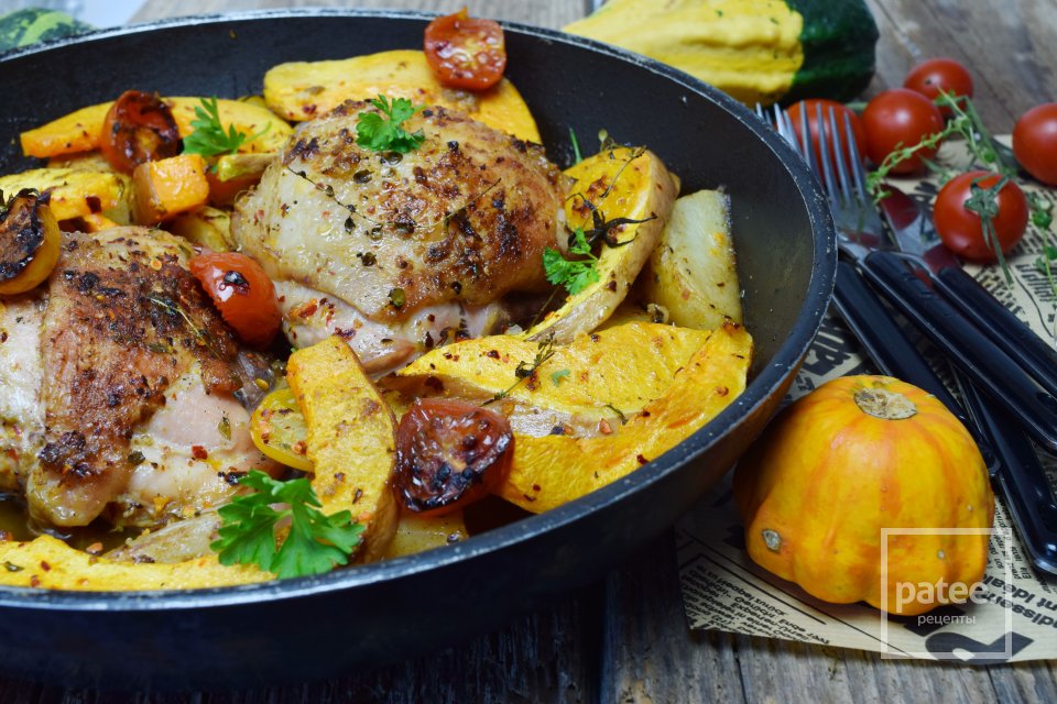 Курица по-крестьянски с тыквой - Шаг 13