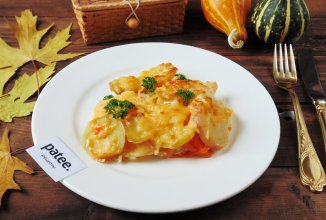 Филе камбалы с картофелем в духовке