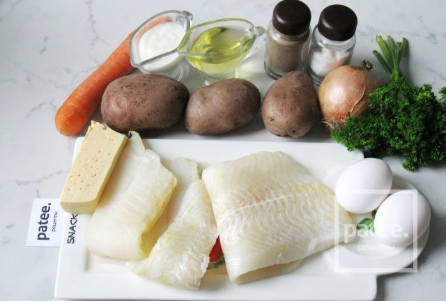 Филе камбалы с картофелем в духовке - рецепт с фотографиями - Patee ...