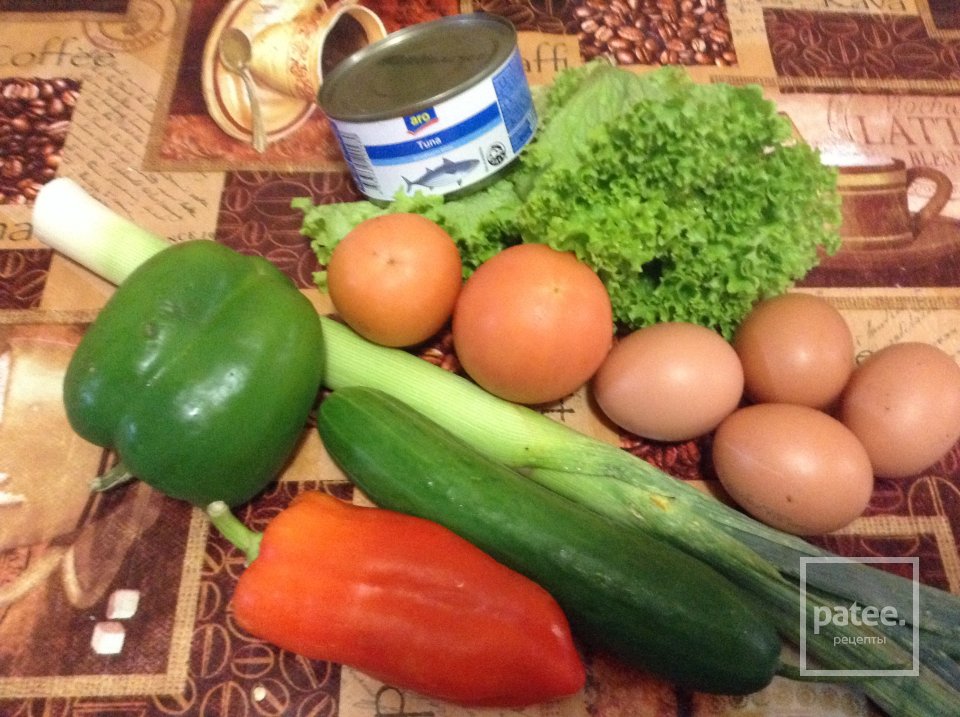 Салат с консервированным тунцом - Шаг 1