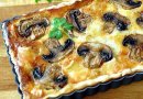 Киш с грибами и сыром