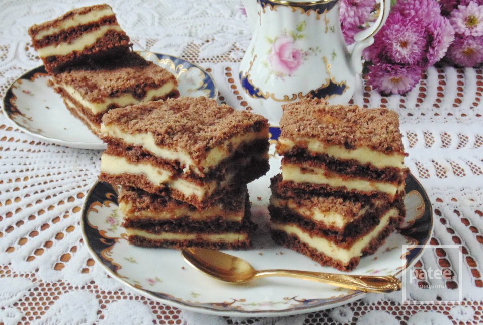 Пирог из шоколадной крошки с творогом - Шаг 16