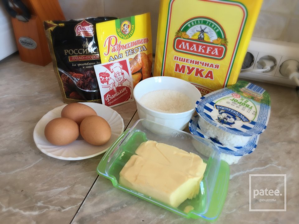 "Торфяной" творожный пирог - Шаг 1