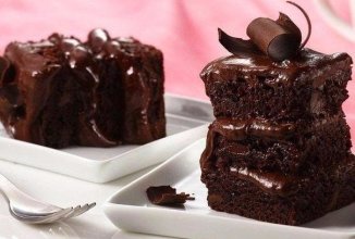 Быстрый пирог на кефире с шоколадом