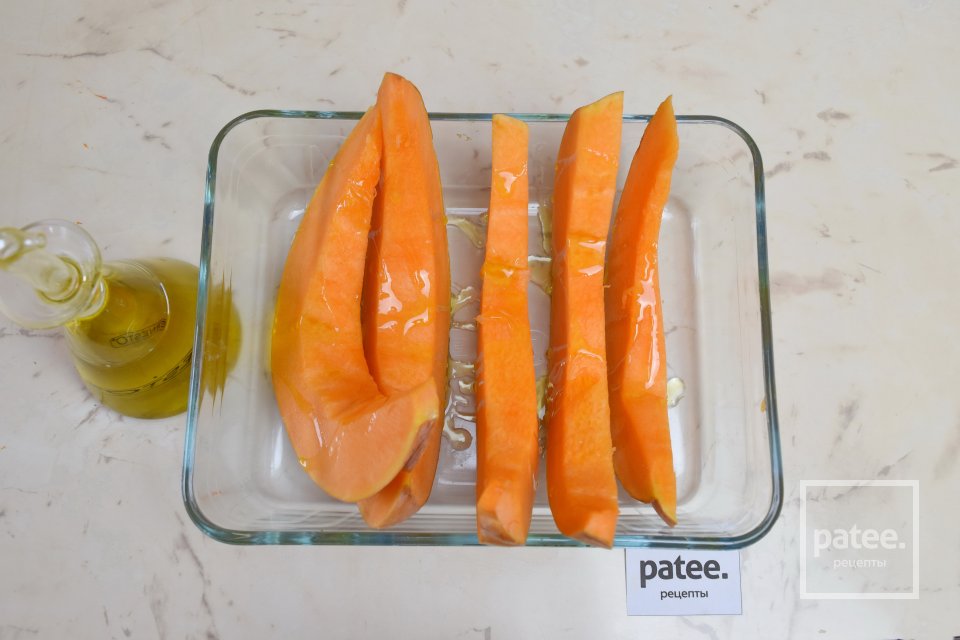 Гарнир из мускатной тыквы с травами и сыром - Шаг 3