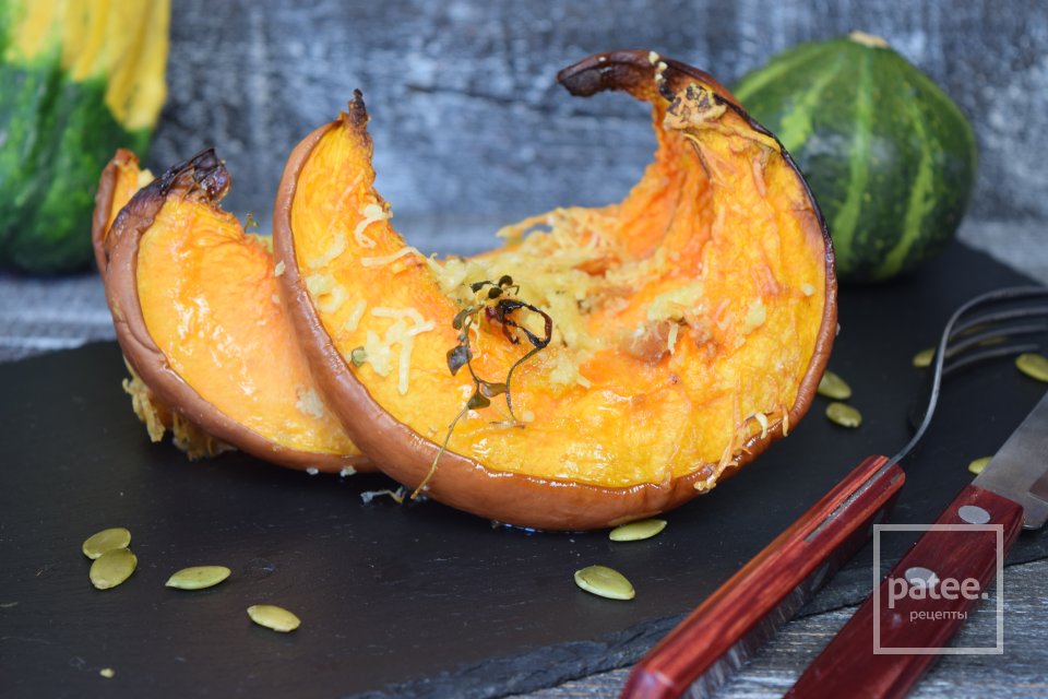 Гарнир из мускатной тыквы с травами и сыром - Шаг 12