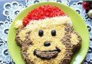 Новогодний салат "Обезьянка".