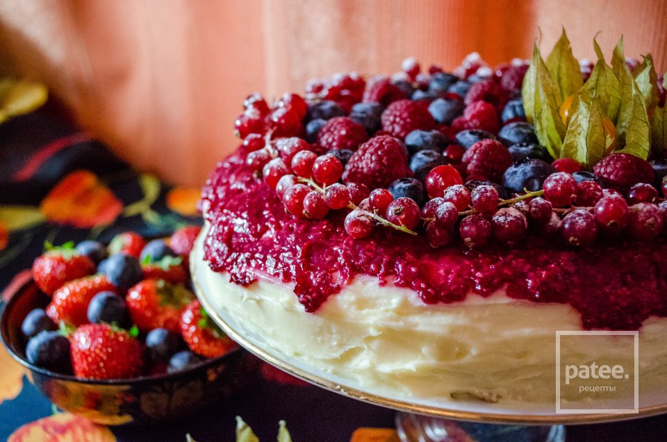 Торт с желе и малиновым соусом - Шаг 6