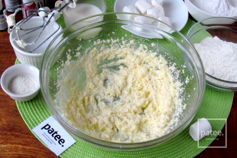 Новогоднее печенье Тающие снеговики - Шаг 4