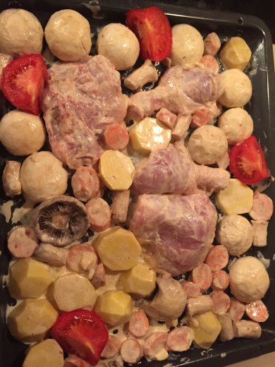 Окорочок запеченная с грибами - Шаг 2