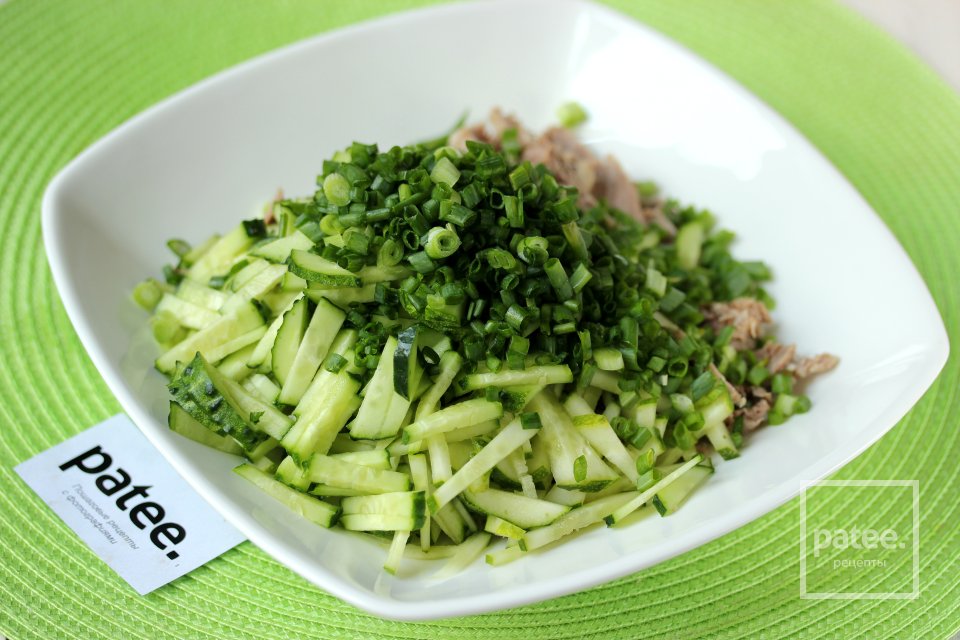 Салат с вареной говядиной и огурцом - Шаг 4