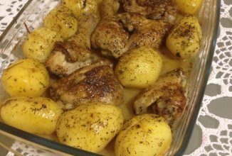 Курица в белом вине