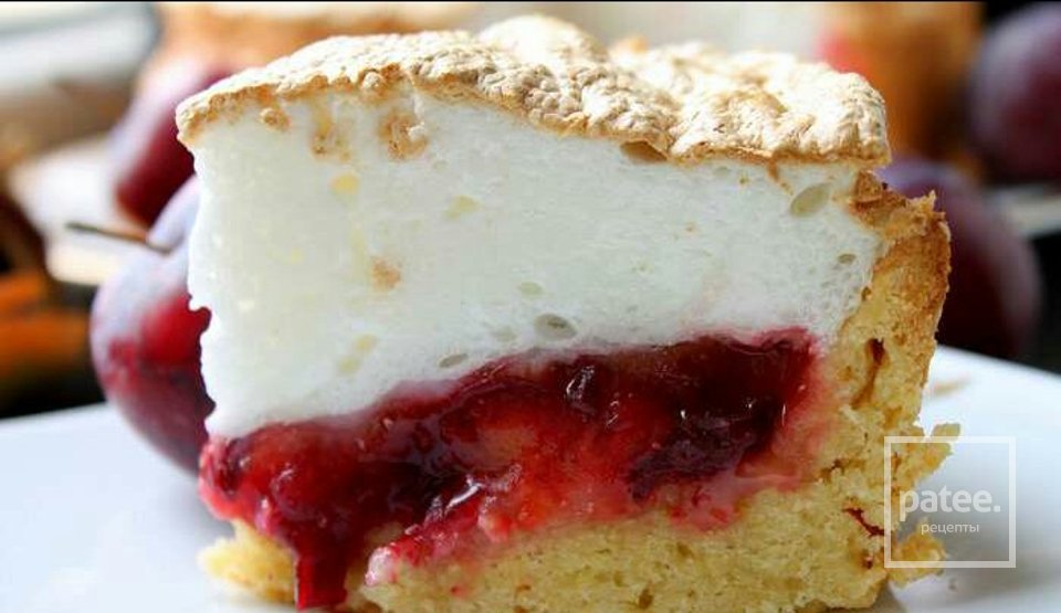 Сливовый пирог с безе - Шаг 9