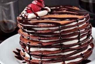 Шоколадно -сливочный торт