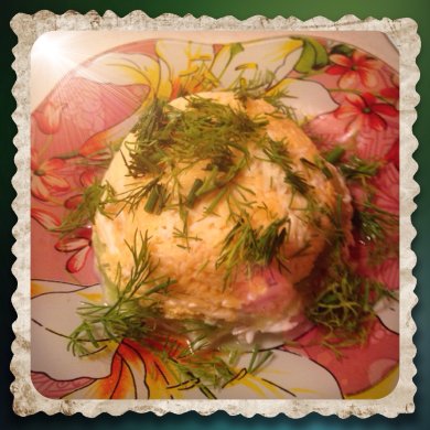 Порционный салат из сайры - Шаг 2