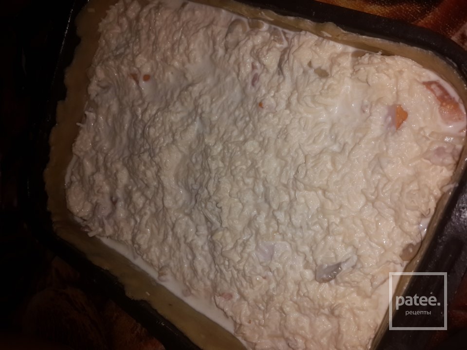 Лоранский Пирог с курицей и грибами - Шаг 5