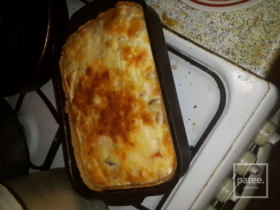 Лоранский Пирог с курицей и грибами - Шаг 6