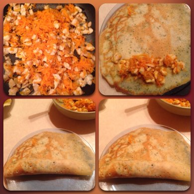 Блинчики с куриной начинкой - Шаг 3