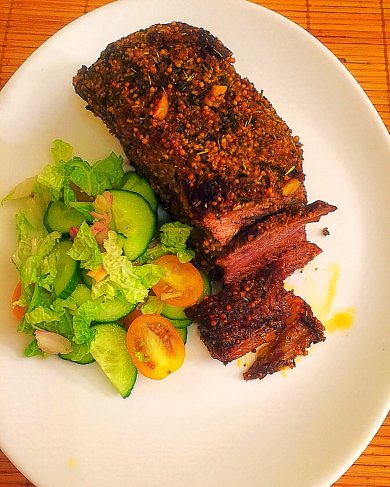 Сегодня приготовила на ужин сочный ростбиф с французской горчицей и розмарином🍴👌🏾 - Шаг 1