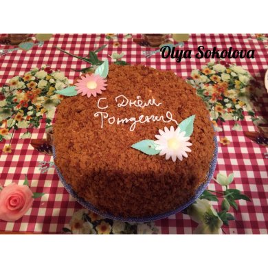 Бисквитный медовик со сливочным кремом в мультиварке - Шаг 11