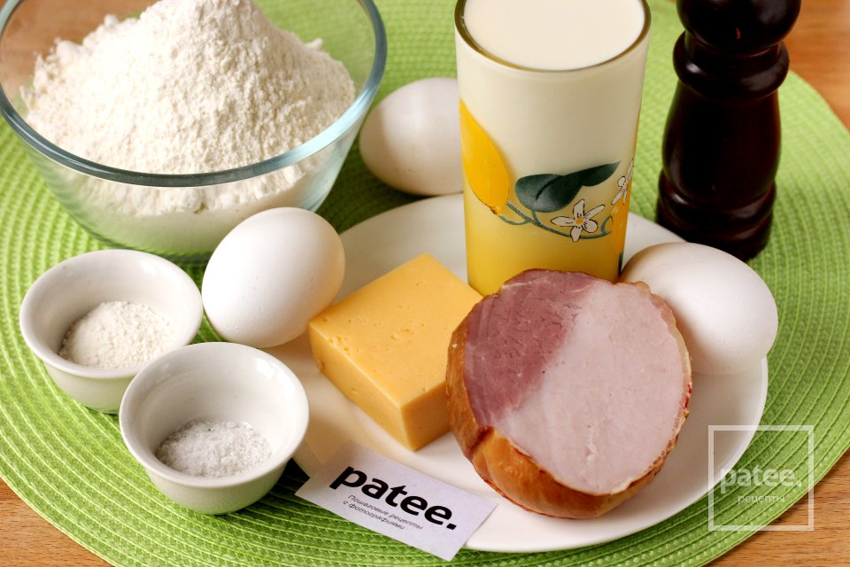 Кексы с сыром и ветчиной - Шаг 1