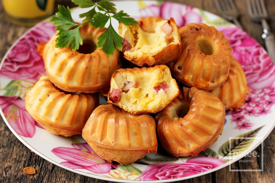 Кексы с сыром и ветчиной - Шаг 14