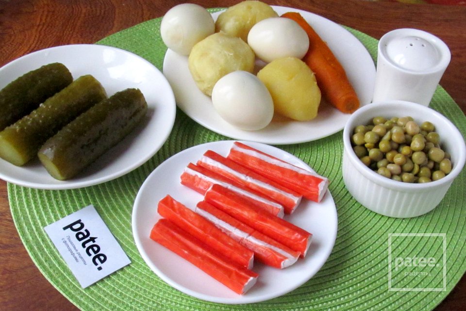 Салат Оливье с крабовыми палочками - Шаг 4