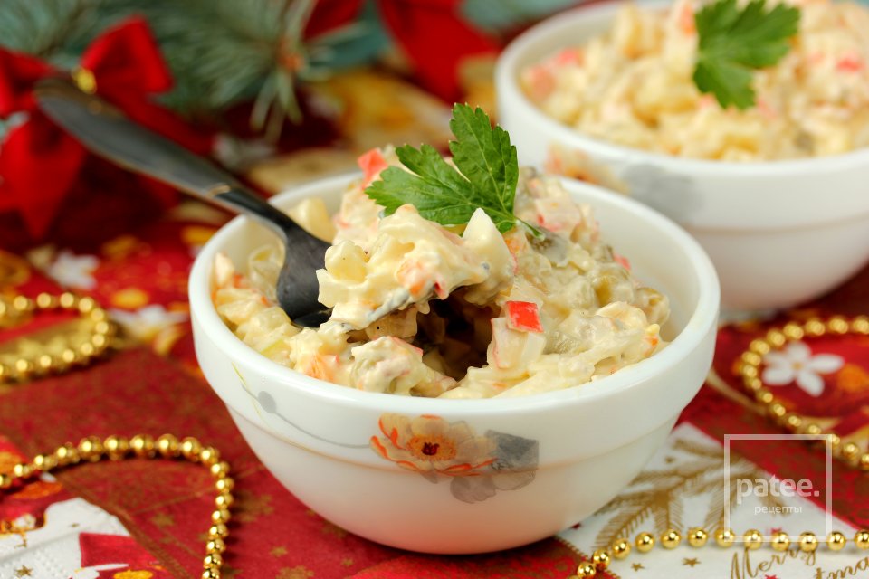Салат Оливье с крабовыми палочками - Шаг 16