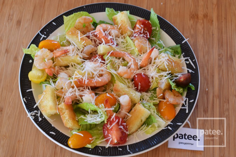 Салат Цезарь с креветками - Шаг 11