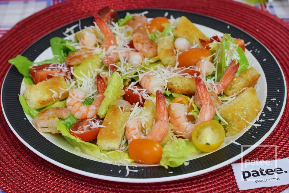 Салат Цезарь с креветками - Шаг 12