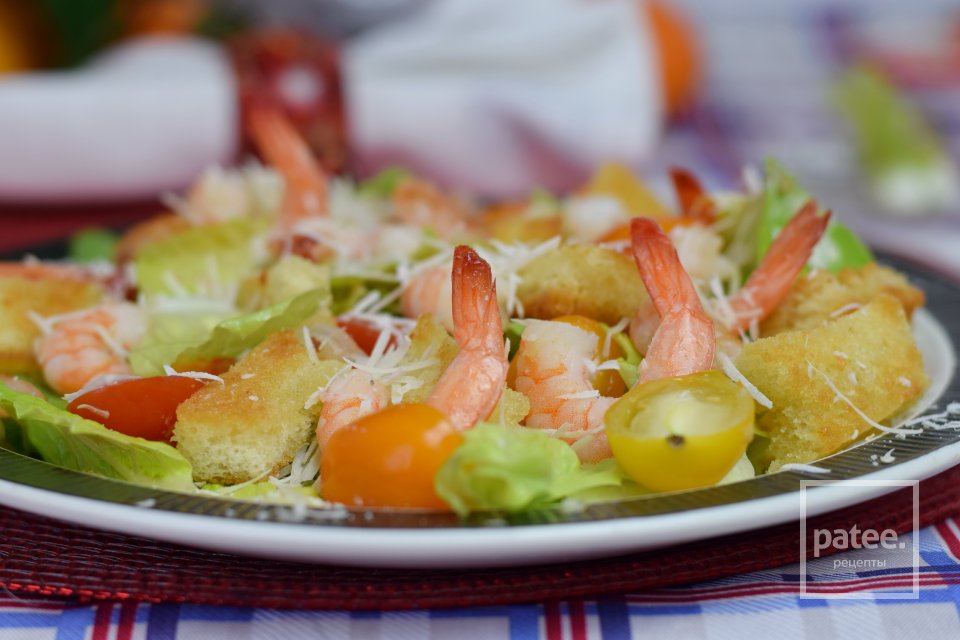 Салат Цезарь с креветками - Шаг 13