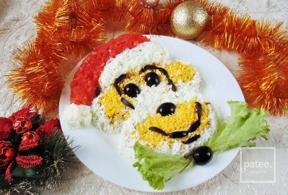 Новогодний салат Обезьянка - Шаг 19