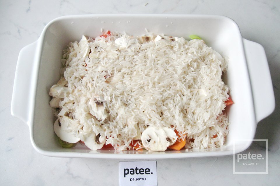 Куриные голени с рисом и овощами - Шаг 7