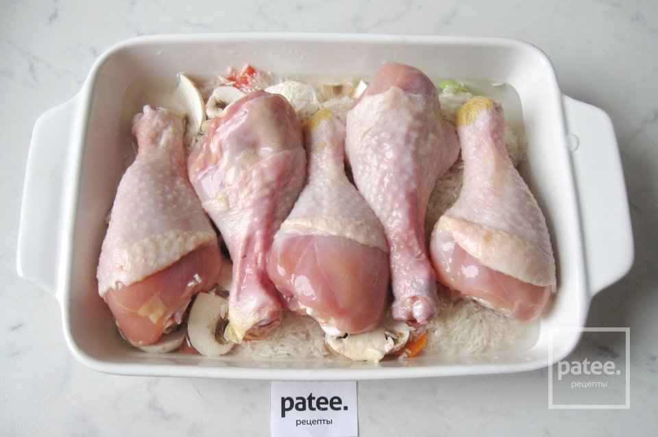 Куриные голени с рисом и овощами - Шаг 9