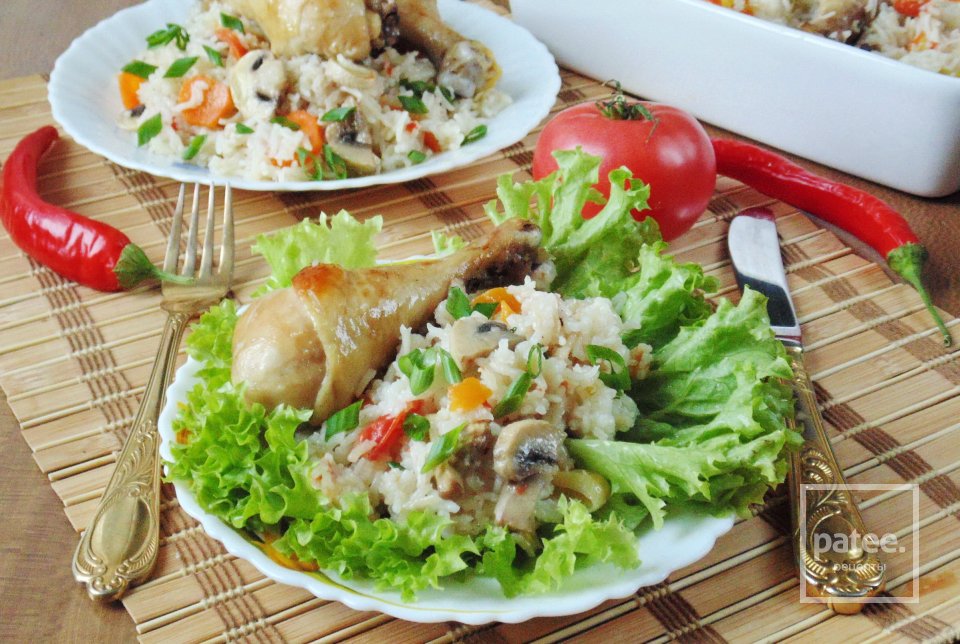 Куриные голени с рисом и овощами - Шаг 12