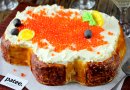 Торт Бутерброд с красной икрой