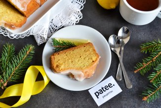 Лимонный кекс с глазурью